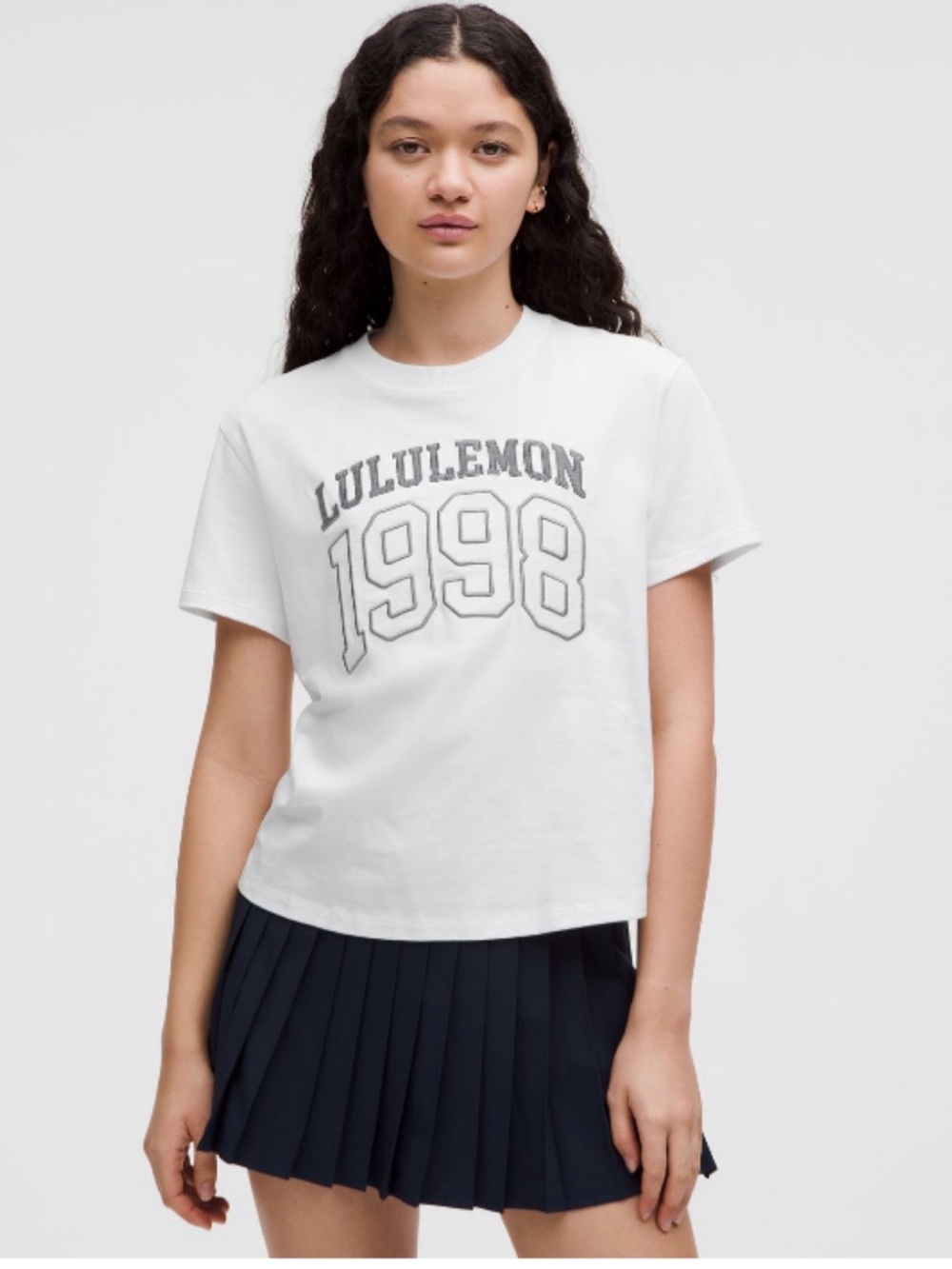 EUC lululemon athletica White '1998' Graphic Tee. Size: Medium